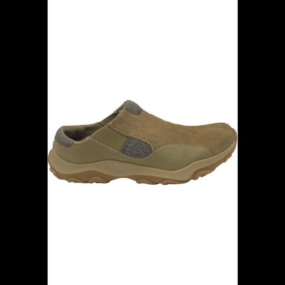 Earth Origins Suede Sport Clogs Taya Taupe - Wide - Picture 1 of 4